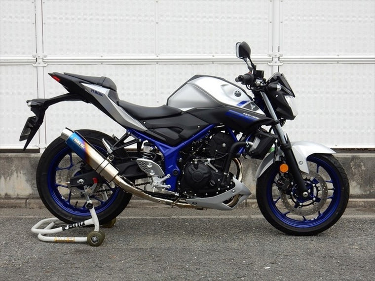マフラー  ダブルアールズ WR`S フルEX ラウンド焼き色チタンサイレンサー YZF-R25 15-17(JBK-RG10J) MT-25 16-17(JBK-RG10J) LS2250JM 4548916878840 取寄品