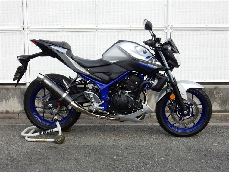マフラー  ダブルアールズ WR`S フルEX ラウンドカーボンサイレンサー YZF-R25 15-17(JBK-RG10J) MT-25 16-17(JBK-RG10J) SC2250JM 4549950010234 取寄品