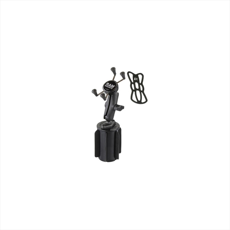 RAM MOUNTS(ラムマウント)Xグリップ S ＆カップホルダーベースセット 標準アーム 内径φ65.3-88.9mm対応RAP-299-3-UN7BU