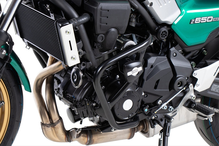 HEPCO&BECKER(ヘプコアンドベッカー) | エンジンガード ブラック クラッシュパッド付 | 5012527 00 01 | Z650RS 22-25/Z650 17-25
