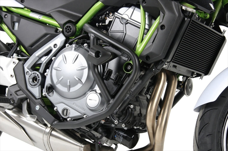 HEPCO&BECKER(ヘプコアンドベッカー) | エンジンガード ブラック クラッシュパッド付 | 5012527 00 01 | Z650RS 22-25/Z650 17-25