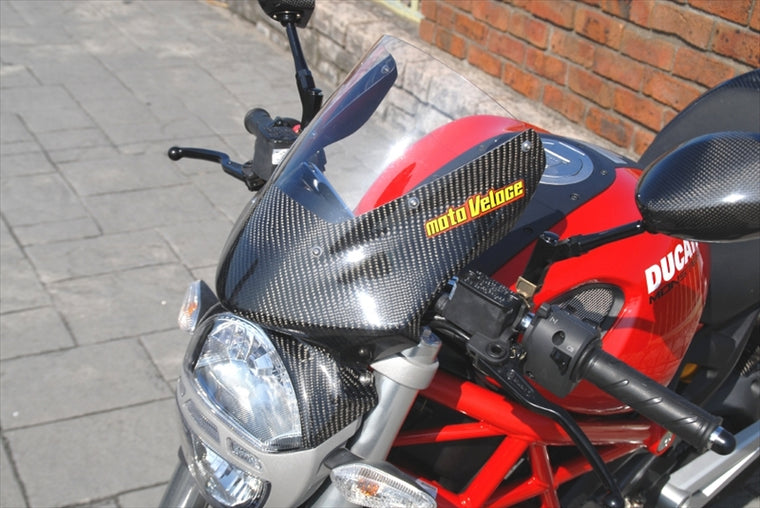 MOTO VELOCE(モトベローチェ)｜バイザースクリーン 綾織カーボン ｜D01-6908-04A0