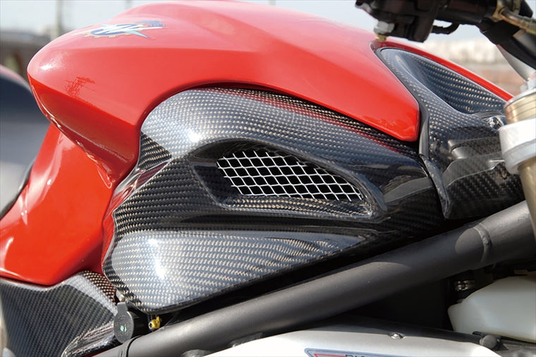 MOTO VELOCE(モトベローチェ)｜エアダクトカバー 綾織カーボン ｜D01-MVBR75-260A