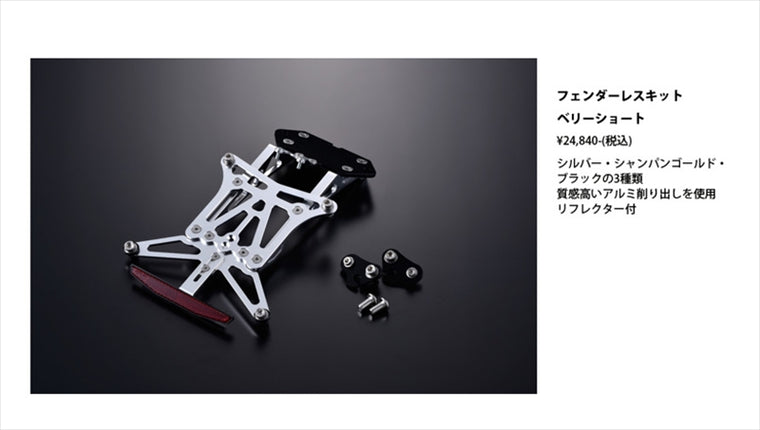 【ディライト】フェンダーレスキットベリーショート ブラック SCRAMBLER DEP506N