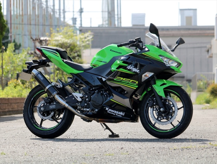 【ダブルアールズ】WR`S S／O ラウンドカーボンサイレンサー Ninja400 18-21 2BL-EX400G／22- 8BL-EX400L BC4430JM