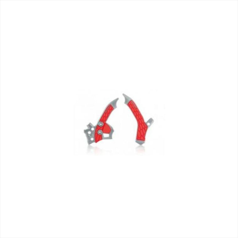 アチェルビス｜X-GRIP フレームプロテクター シルバー/レッド CRF250L/M 13-20｜AC-23405SV/RD