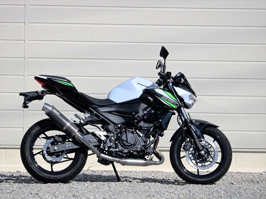 【ダブルアールズ】WR`S S／O ラウンドカーボンサイレンサー Z250 19-（2BK-EX250P）／Z400（2BL-EX400G／8BL-EX400L） BC4275JM