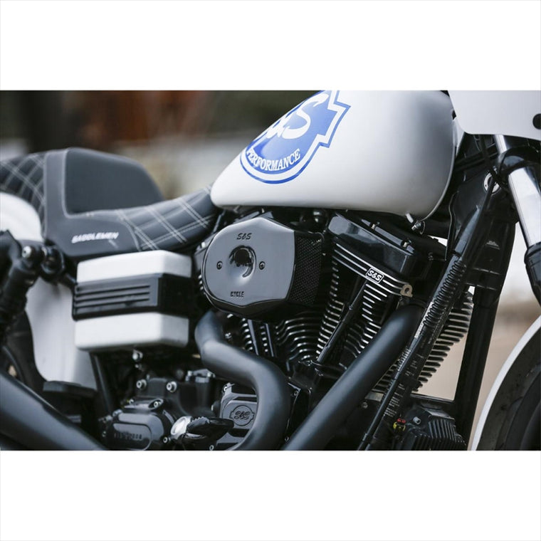 エスアンドエスサイクル | S＆S ステルス エアクリーナーキット トリビュート グロスブラック ツインカム ケーブル2本引  01-17 | 170-0599