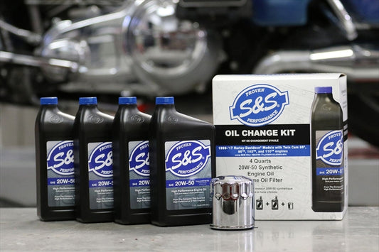 S&S Cycle Inc(エスアンドエスサイクル)｜エンジンオイルチェンジキット 20W50 Full-Synthetic｜3601-0413