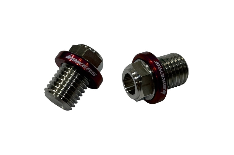 BIKERS(バイカーズ)｜ミラーホール用ステンレスボルト レッド｜C0400-RED