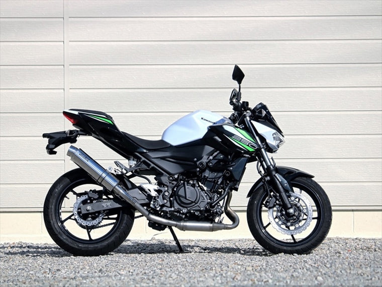 【ダブルアールズ】WR`S S／O ラウンドステンレスサイレンサー Z250 19-（2BK-EX250P）／Z400（2BL-EX400G／8BL-EX400L） BF4275JM