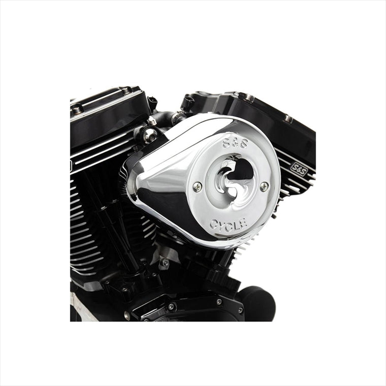 エスアンドエスサイクル | S＆S ステルス エアクリーナーキット ティアドロップ クローム ミルウォーキーエイト 17-23 | 170-0524B