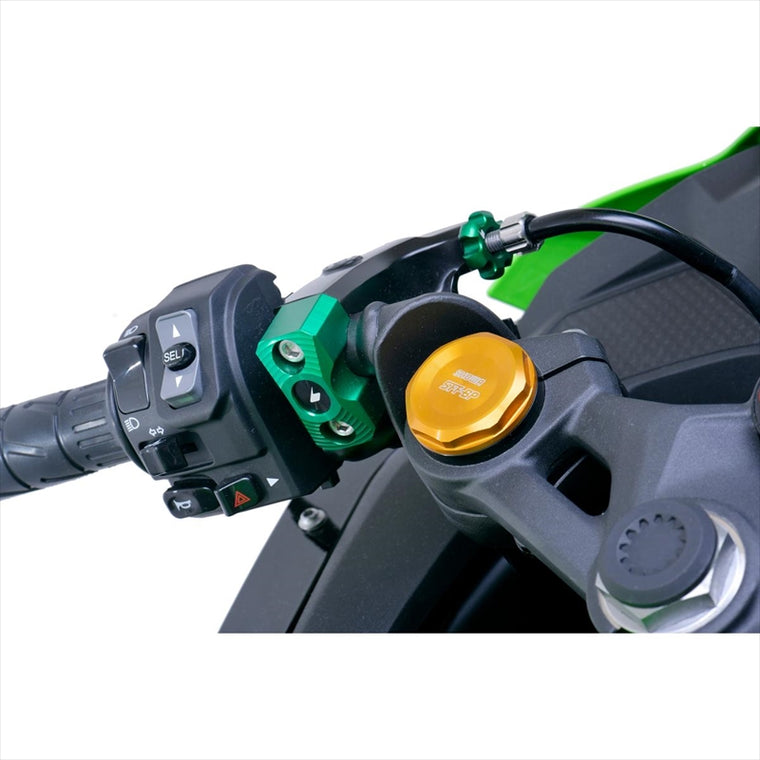 BIKERS(バイカーズ) | レバーホルダークランプ 2個 グリーン | K0178-GRN | ZX-25R 20-24 ZX-4R 23-24 Ninja650 17-22