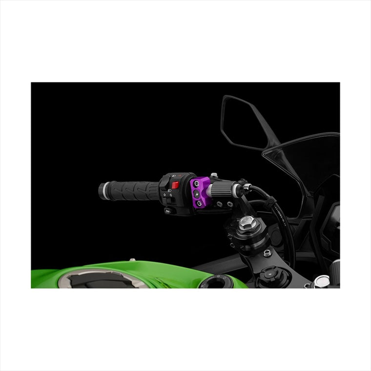 BIKERS(バイカーズ) | レバーホルダークランプ 2個 パープル | K0178-PUR | ZX-25R 20-24 ZX-4R 23-24 Ninja650 17-22