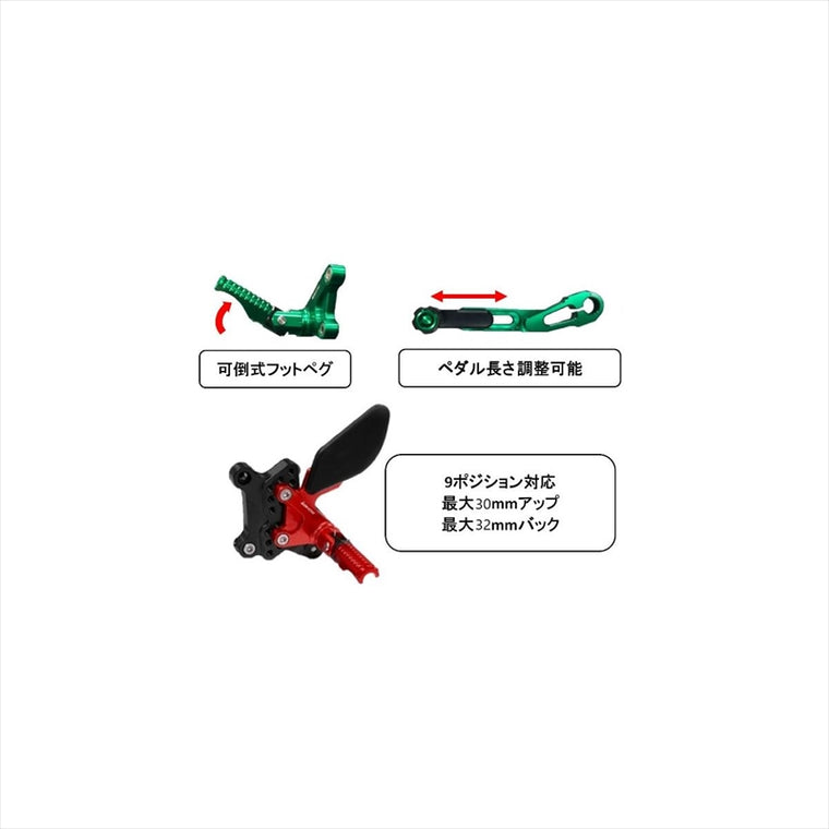 バイカーズ｜バックステップ パープル｜H0590-PUR