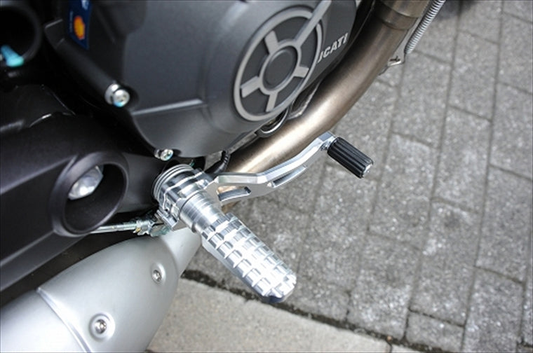 アエラ｜AELLA ライディングステップキット ブラック 固定式 SCRAMBLER｜AE-10077 BK