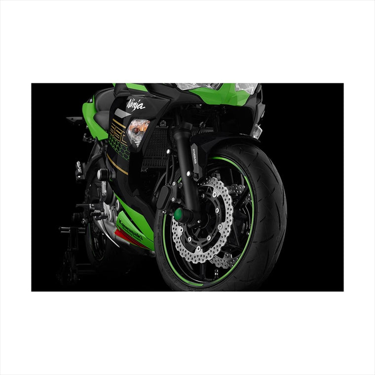BIKERS(バイカーズ) | フロント アクスルスライダー グリーン | K0389-GRN | Ninja650/Z650 17-25