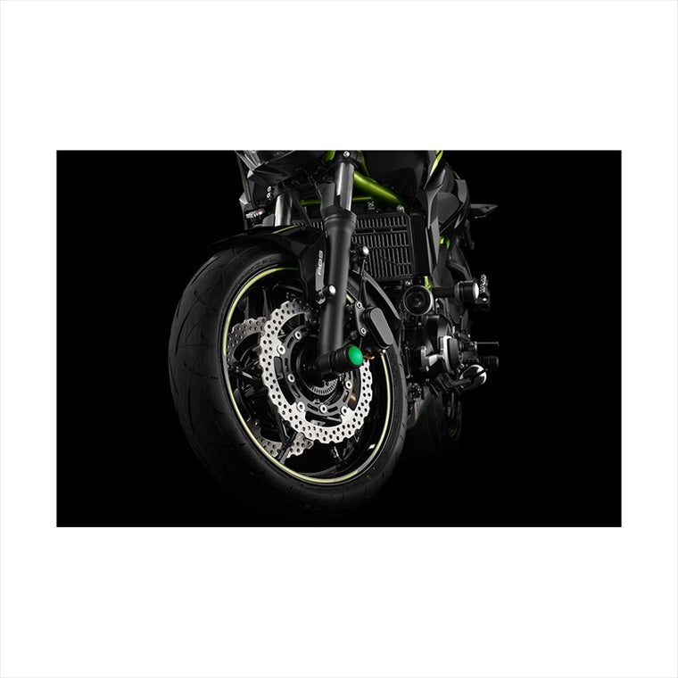 BIKERS(バイカーズ) | フロント アクスルスライダー グリーン | K0389-GRN | Ninja650/Z650 17-25