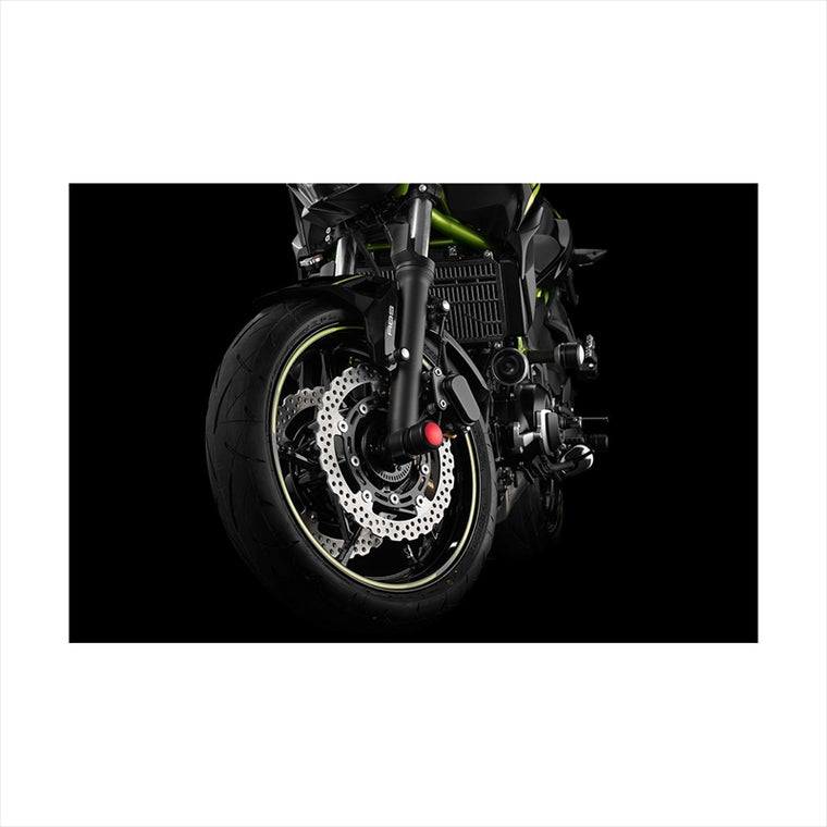 BIKERS(バイカーズ) | フロント アクスルスライダー レッド | K0389-RED | Ninja650/Z650 17-25