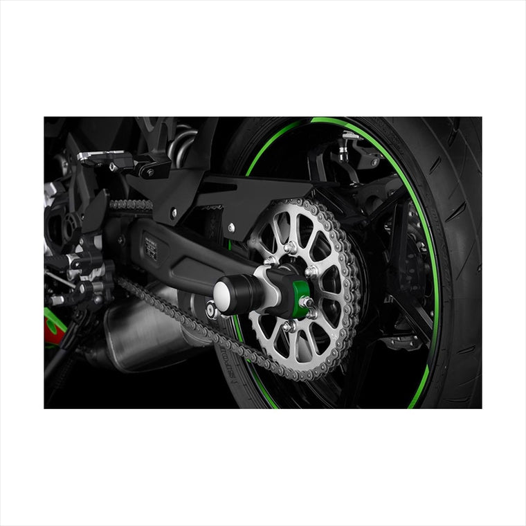 BIKERS(バイカーズ) | チェーンアジャスターキャップ 2個 グリーン | K0392-GRN | Ninja650/Z650 17-25
