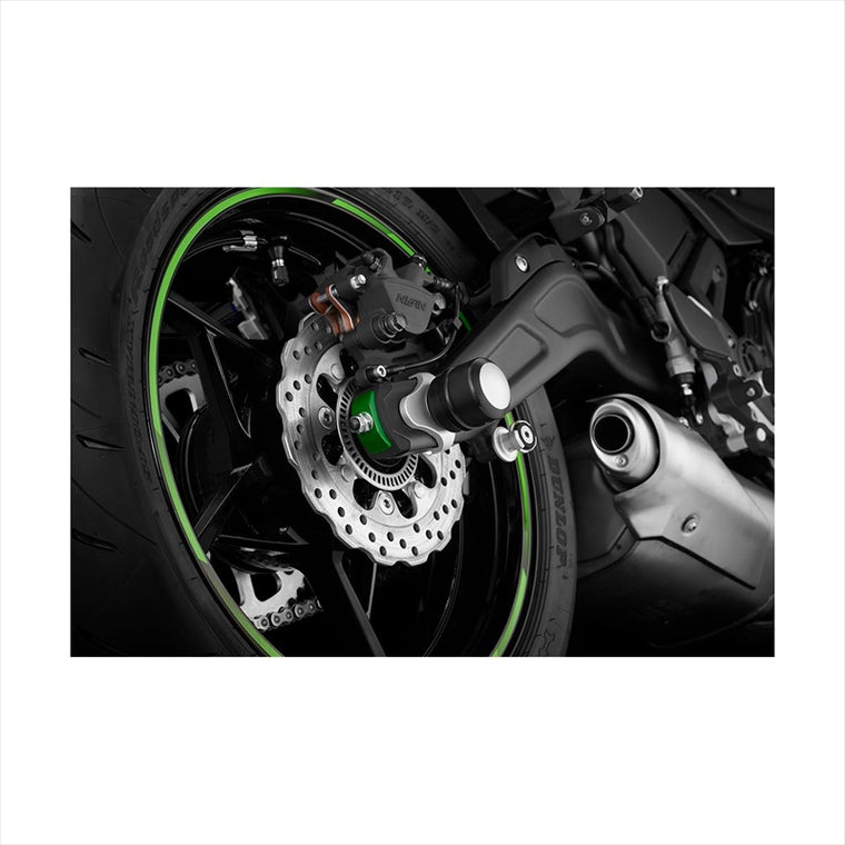 BIKERS(バイカーズ) | チェーンアジャスターキャップ 2個 グリーン | K0392-GRN | Ninja650/Z650 17-25