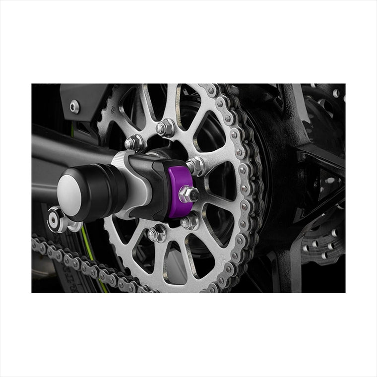 BIKERS(バイカーズ) | チェーンアジャスターキャップ 2個 パープル | K0392-PUR | Ninja650/Z650 17-25