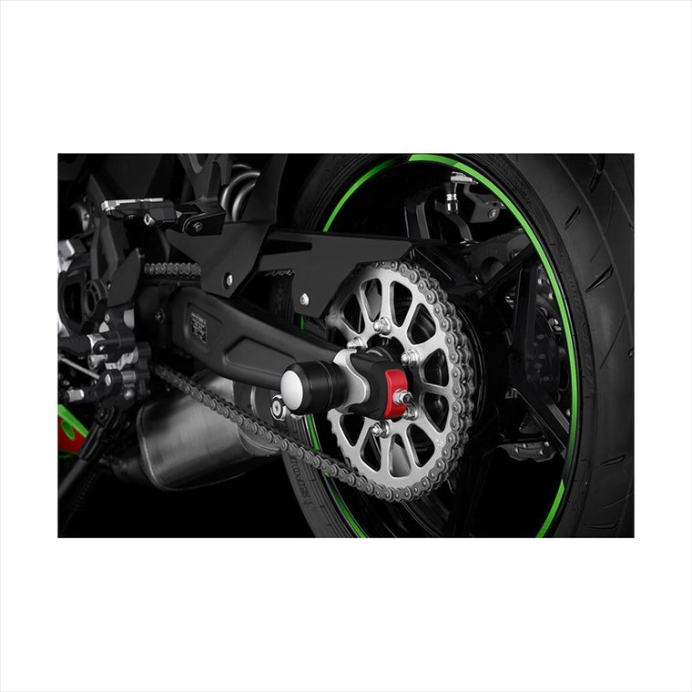 BIKERS(バイカーズ) | チェーンアジャスターキャップ 2個 レッド | K0392-RED | Ninja650/Z650 17-25