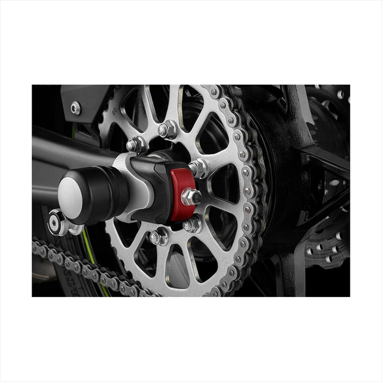 BIKERS(バイカーズ) | チェーンアジャスターキャップ 2個 レッド | K0392-RED | Ninja650/Z650 17-25
