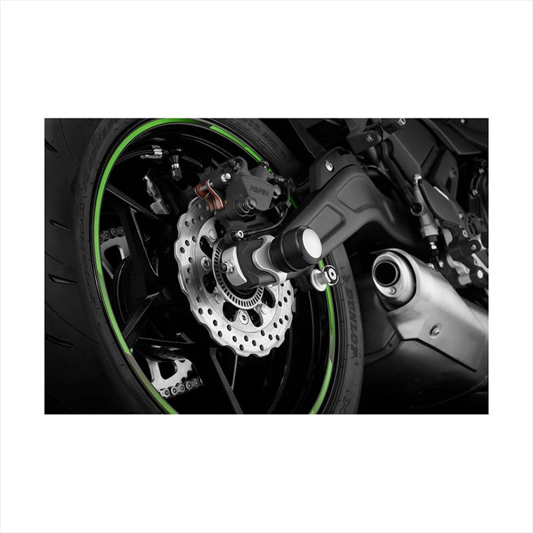 BIKERS(バイカーズ) | チェーンアジャスターキャップ 2個 シルバー | K0392-SLV | Ninja650/Z650 17-25