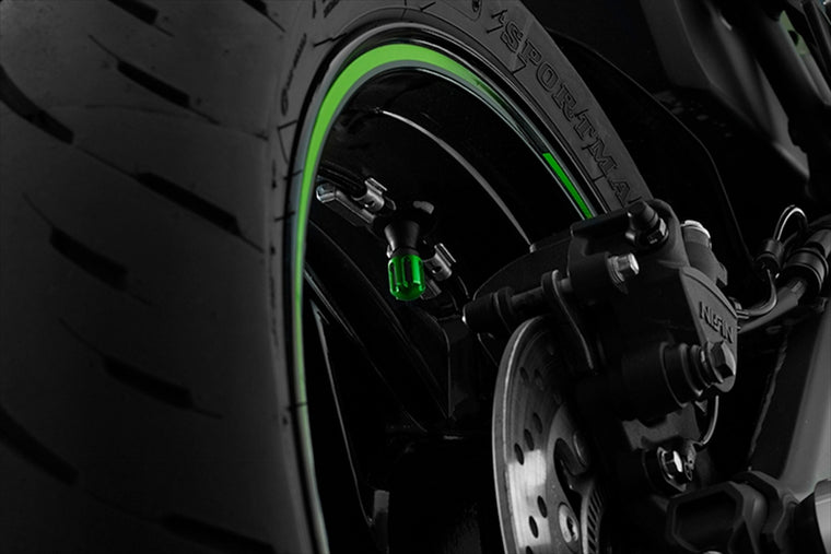 BIKERS(バイカーズ)｜エアバルブキャップ アルミ 2個 グリーン｜C0950-GRN