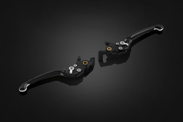 BIKERS(バイカーズ)｜レバーセット 可倒式 プレミアムタイプ ブラック｜H0917-BLK