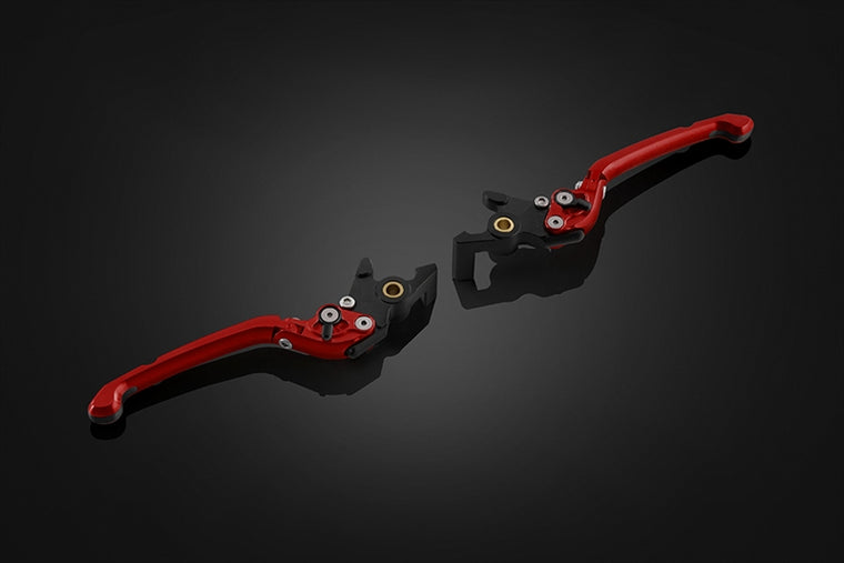 BIKERS(バイカーズ)｜レバーセット 可倒式 プレミアムタイプ レッド｜H0917-RED