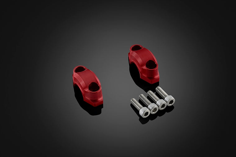 BIKERS(バイカーズ)｜ハンドルバークランプ 2個 レッド｜H0922-RED