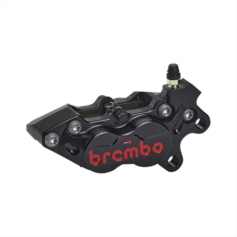 BREMBO(ブレンボ)P4-40RB アキシャル CNC 4P キャリパー ブラックアルマイト レッドロゴ 右 アルミピストン20.4756.67