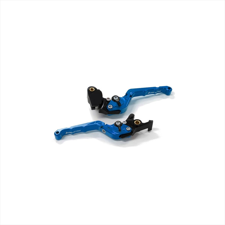 BIKERS(バイカーズ) | レバーセット 可倒式 カーブタイプ ブルー | K0526-BLU | ZX-25R 20-24 Ninja650/Z650 17-25 Z900 18-24