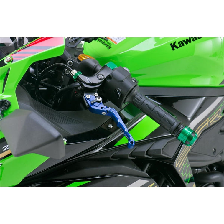 BIKERS(バイカーズ) | レバーセット 可倒式 カーブタイプ ブルー | K0526-BLU | ZX-25R 20-24 Ninja650/Z650 17-25 Z900 18-24