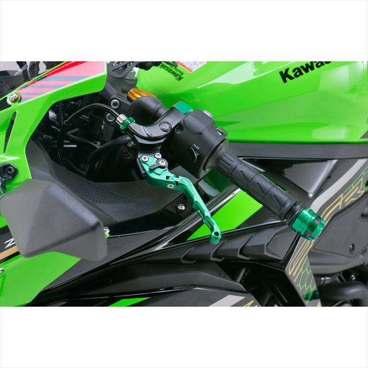BIKERS(バイカーズ) | レバーセット 可倒式 カーブタイプ グリーン | K0526-GRN | ZX-25R 20-24 Ninja650/Z650 17-25 Z900 18-24