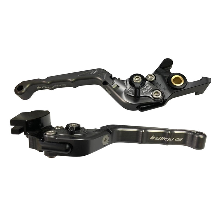 BIKERS(バイカーズ) | レバーセット 可倒式 カーブタイプ グレー | K0526-GRY | ZX-25R 20-24 Ninja650/Z650 17-25 Z900 18-24