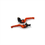 BIKERS(バイカーズ) | レバーセット 可倒式 カーブタイプ オレンジ | K0526-ORG | ZX-25R 20-24 Ninja650/Z650 17-25 Z900 18-24