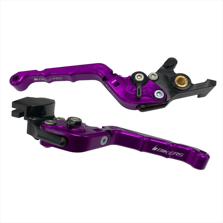 BIKERS(バイカーズ) | レバーセット 可倒式 カーブタイプ パープル | K0526-PUR | ZX-25R 20-24 Ninja650/Z650 17-25 Z900 18-24