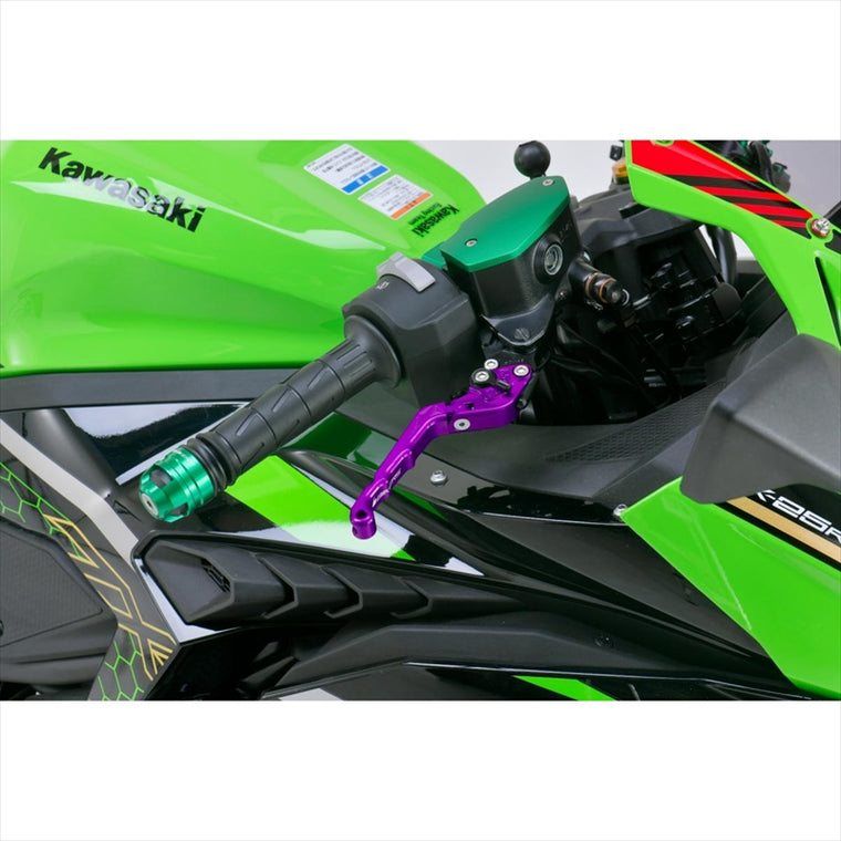 BIKERS(バイカーズ) | レバーセット 可倒式 カーブタイプ パープル | K0526-PUR | ZX-25R 20-24 Ninja650/Z650 17-25 Z900 18-24