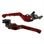 BIKERS(バイカーズ) | レバーセット 可倒式 カーブタイプ レッド | K0526-RED | ZX-25R 20-24 Ninja650/Z650 17-25 Z900 18-24