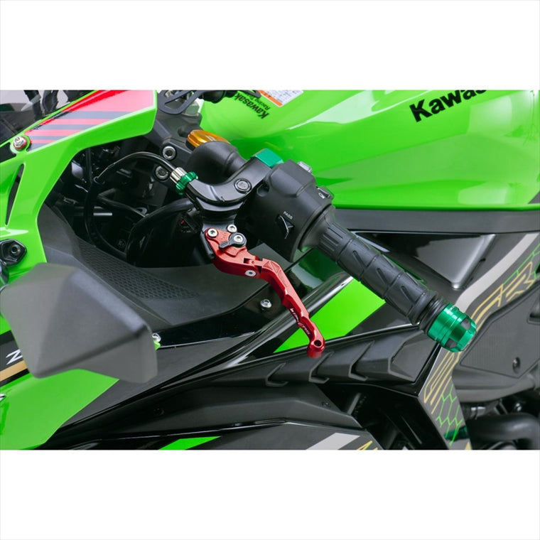 BIKERS(バイカーズ) | レバーセット 可倒式 カーブタイプ レッド | K0526-RED | ZX-25R 20-24 Ninja650/Z650 17-25 Z900 18-24