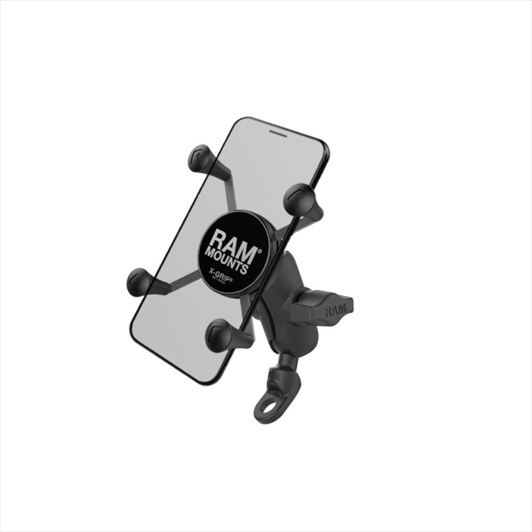 RAM MOUNTS(ラムマウント)Xグリップ S ＆9mm穴ミラーフレームベースセット ショートアーム 1インチボールRAM-PL2