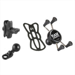 RAM MOUNTS(ラムマウント)Xグリップ S ＆9mm穴ミラーフレームベースセット ショートアーム 1インチボールRAM-PL2