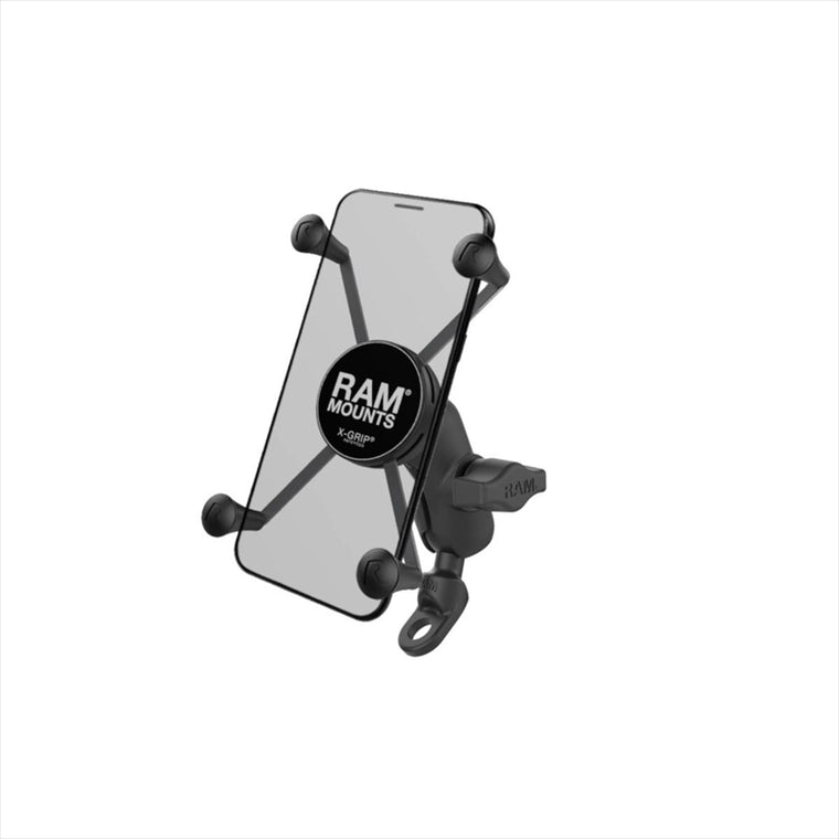 RAM MOUNTS(ラムマウント)Xグリップ M ＆9mm穴ミラーフレームベースセット ショートアーム 1インチボールRAM-PL3