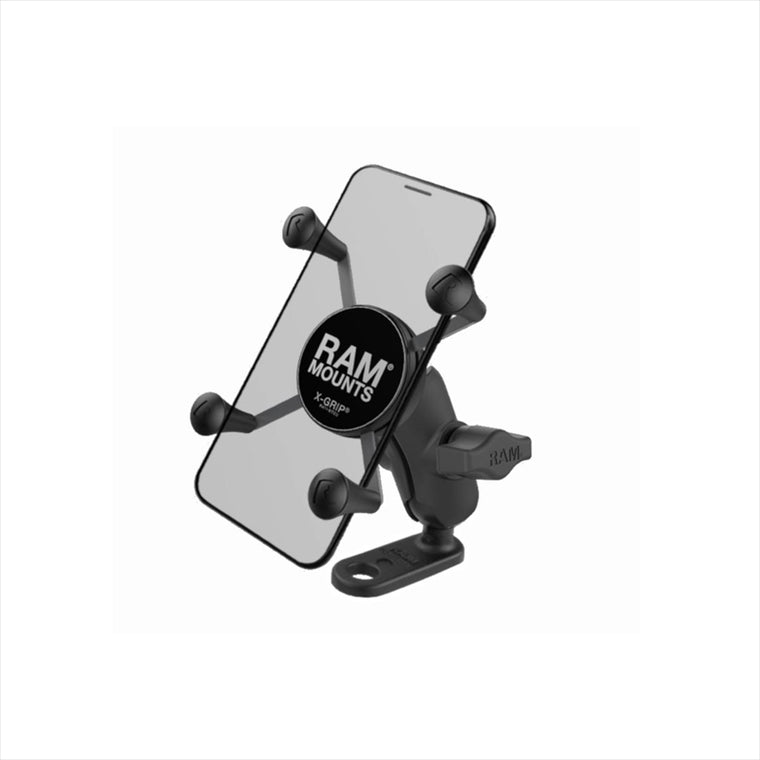 RAM MOUNTS(ラムマウント)Xグリップ S ＆11mm穴ミラーフレームベースセット ショートアーム 1インチボールRAM-PL4