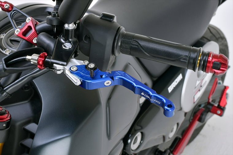 BIKERS(バイカーズ)｜レバーセット 可倒式 カーブタイプ ブルー｜H0989-BLU