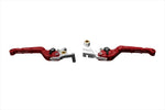 BIKERS(バイカーズ)｜レバーセット 可倒式 カーブタイプ レッド｜K0508-RED