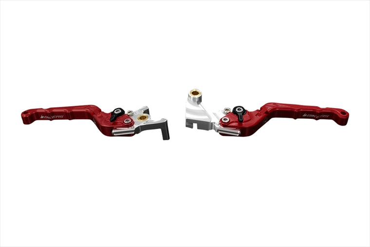 BIKERS(バイカーズ)｜レバーセット 可倒式 カーブタイプ レッド｜K0508-RED
